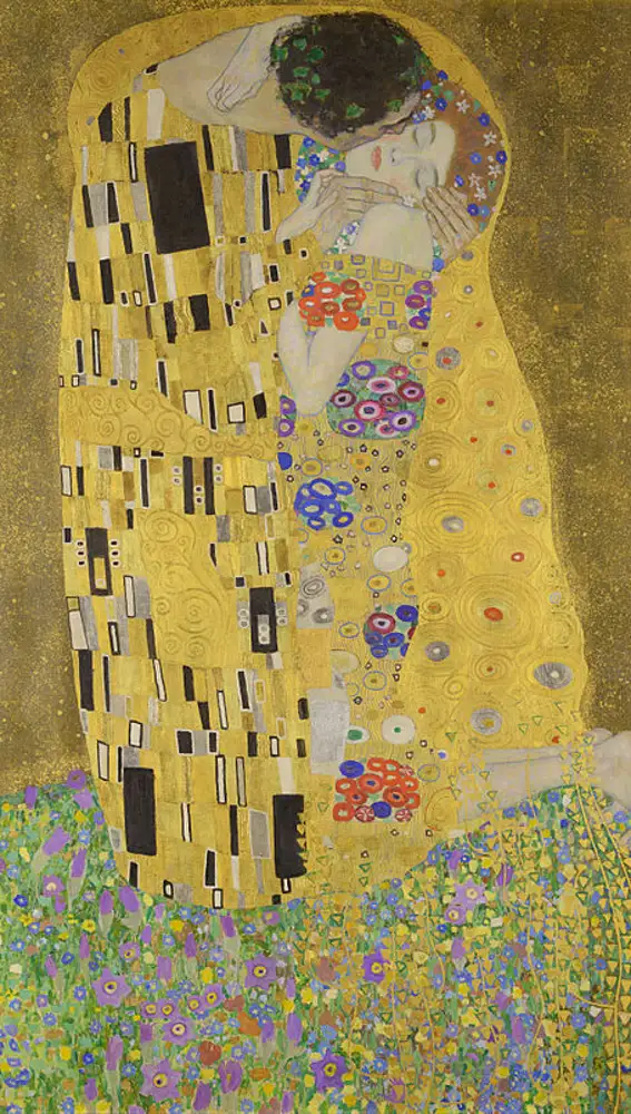 &quot;El beso&quot; (1908), de Klimt