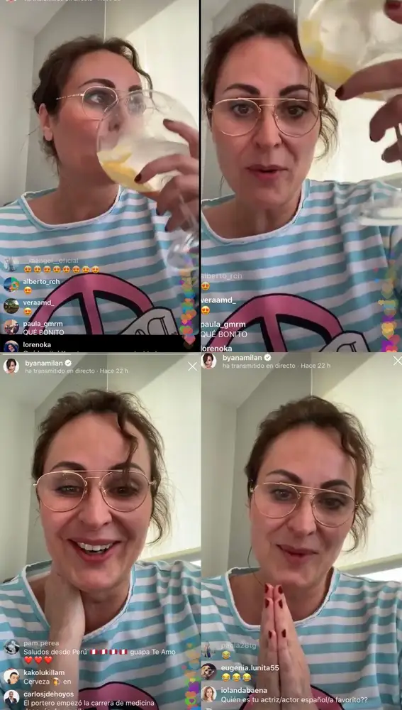 Ana Milán revoluciona Instagram con sus directo de cuarentena.