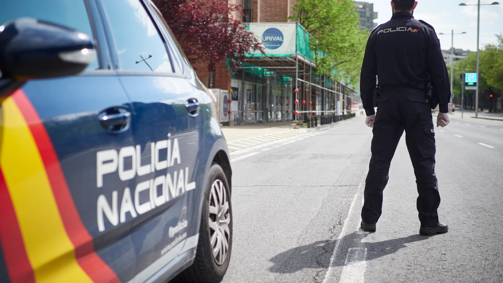 Controles de la Policía Nacional en Pamplona