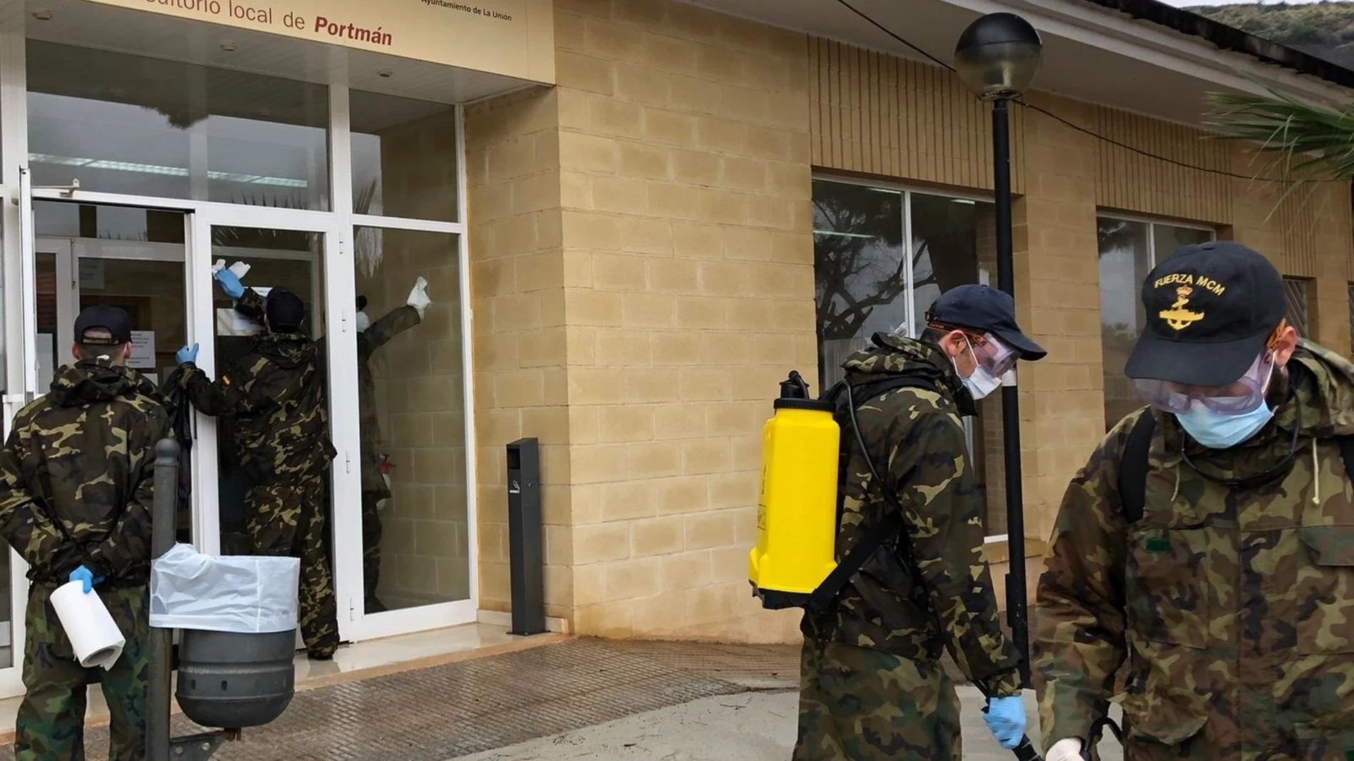 Coronavirus.- El Ejército desinfecta puntos estratégicos en ocho municipios de la Región de Murcia