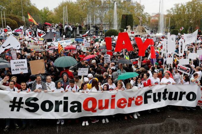 Imagen de una de las manifestaciones de la revuelta de la España vaciada del pasado año
