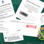 Captura de páginas fraudulentas realizada por la Guardia Civil
