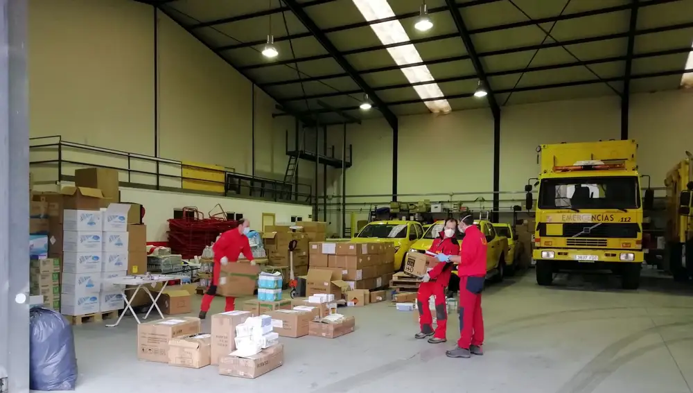 Distribución de material en León