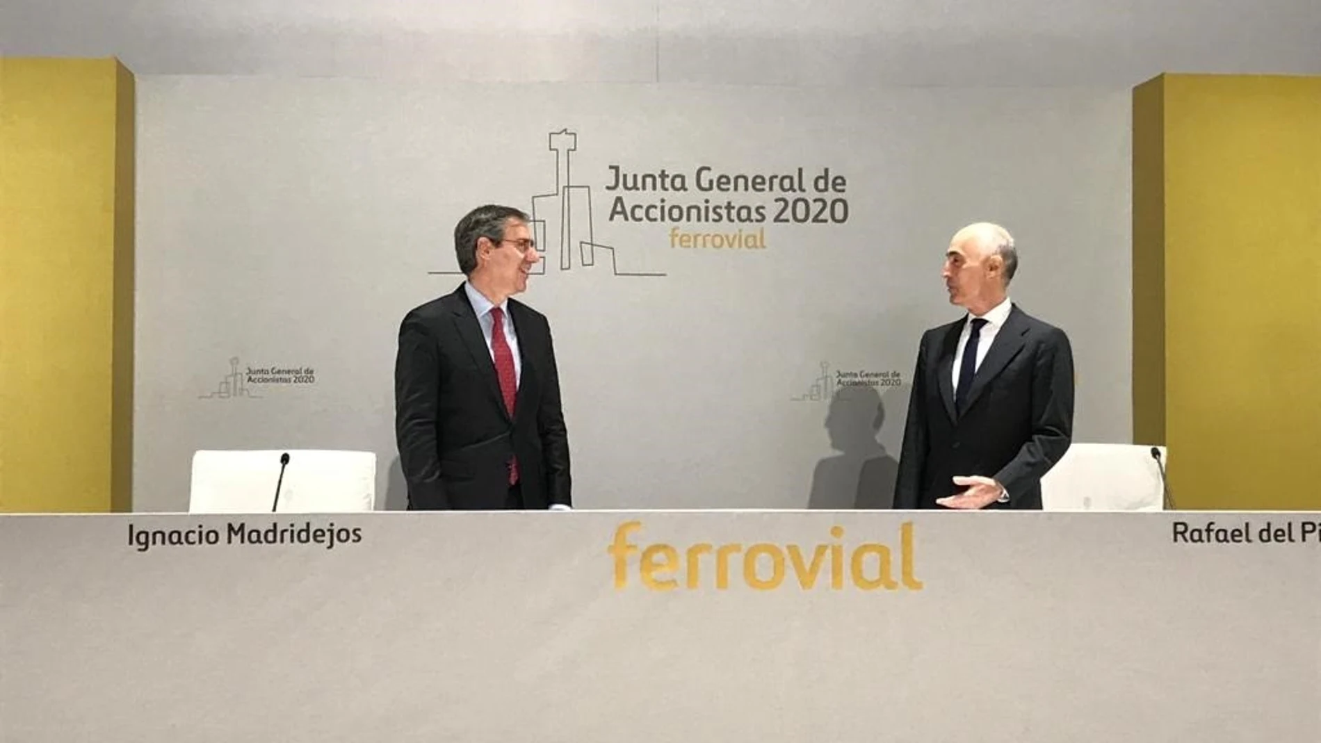 Economía/Empresas.- Ferrovial baja un 20% el sueldo de Del Pino y del CEO y mantiene en suspenso el dividendo
