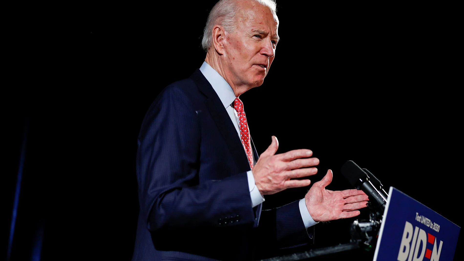 FILE PHOTO: Democratic U.S. presidential candidate Joe Biden speaks about coronavirus pandemic at event in Wilmington