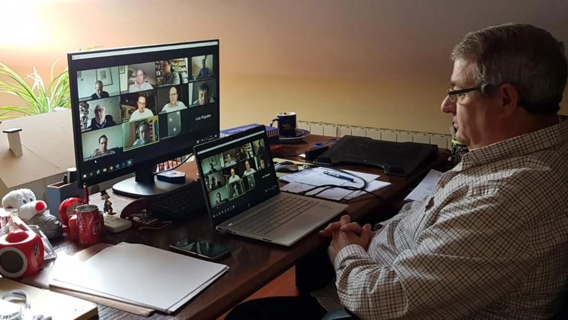 Gerardo Diego, presidente de Afedecyl, durante la reunión telemática