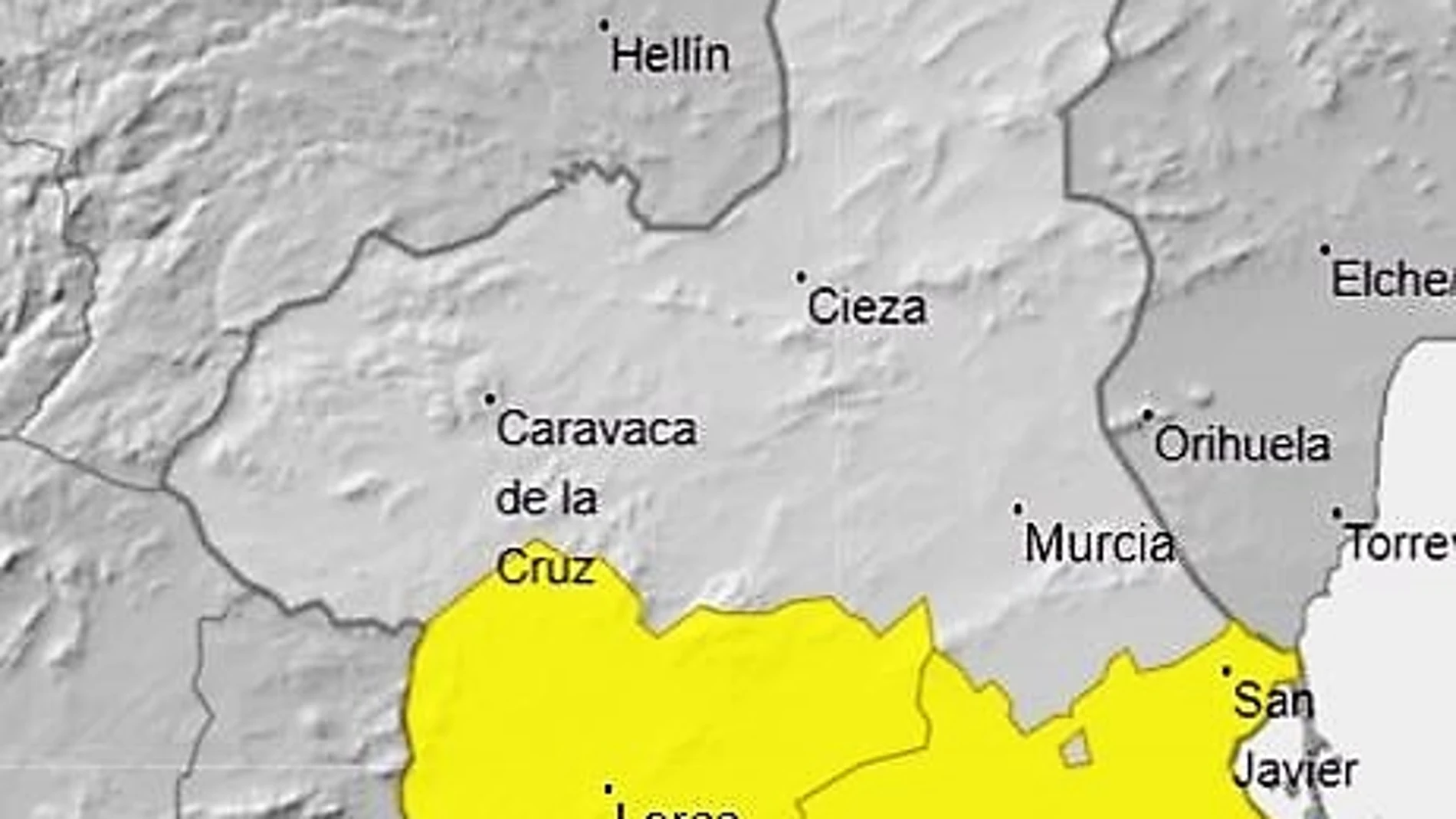 Mapa de la alerta