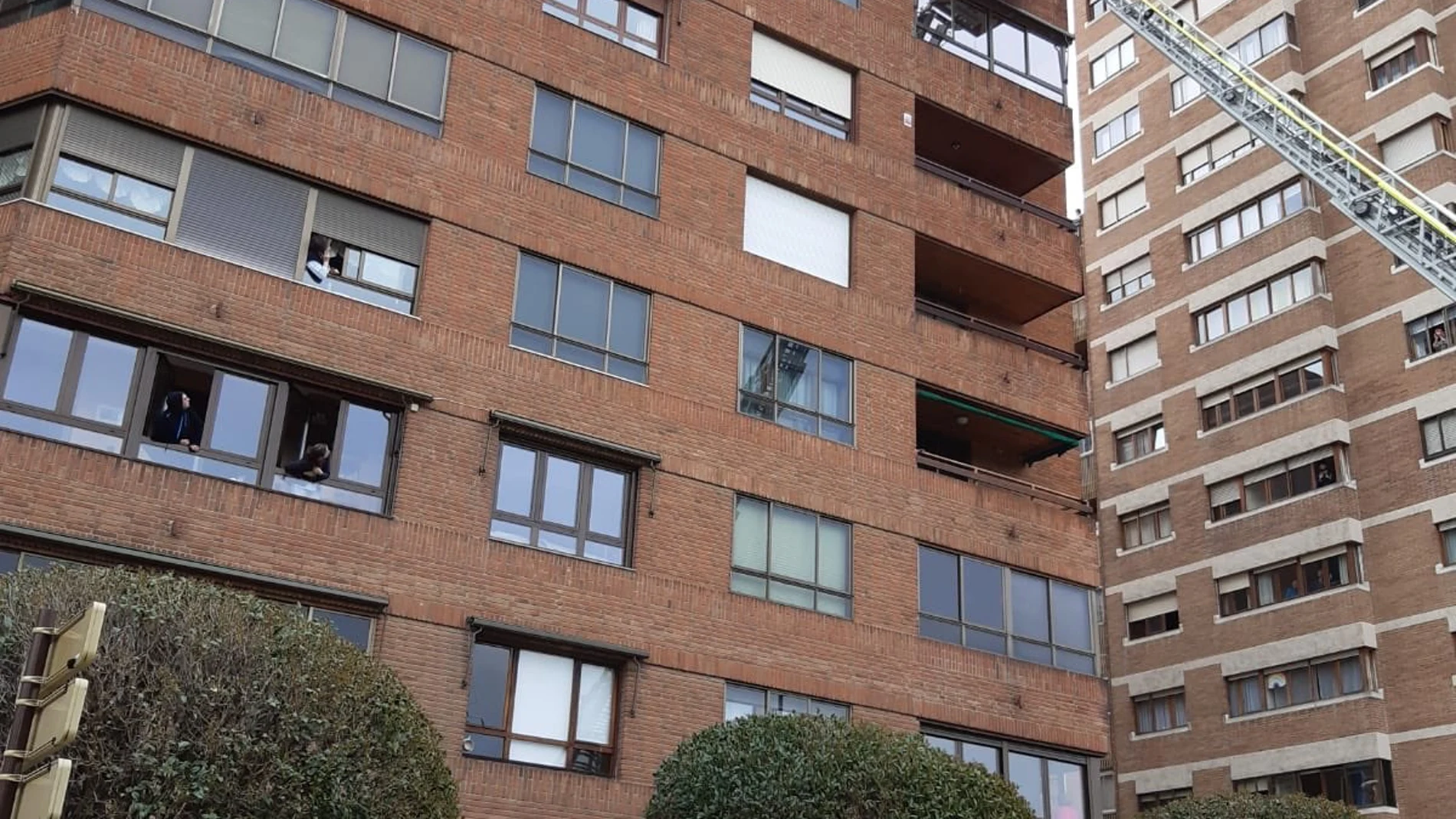 Imagen de la intervención de los bomberos de Valladolid