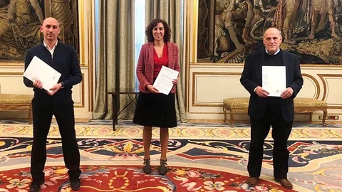 Irene Lozano, en la firma del Pacto de Viana
