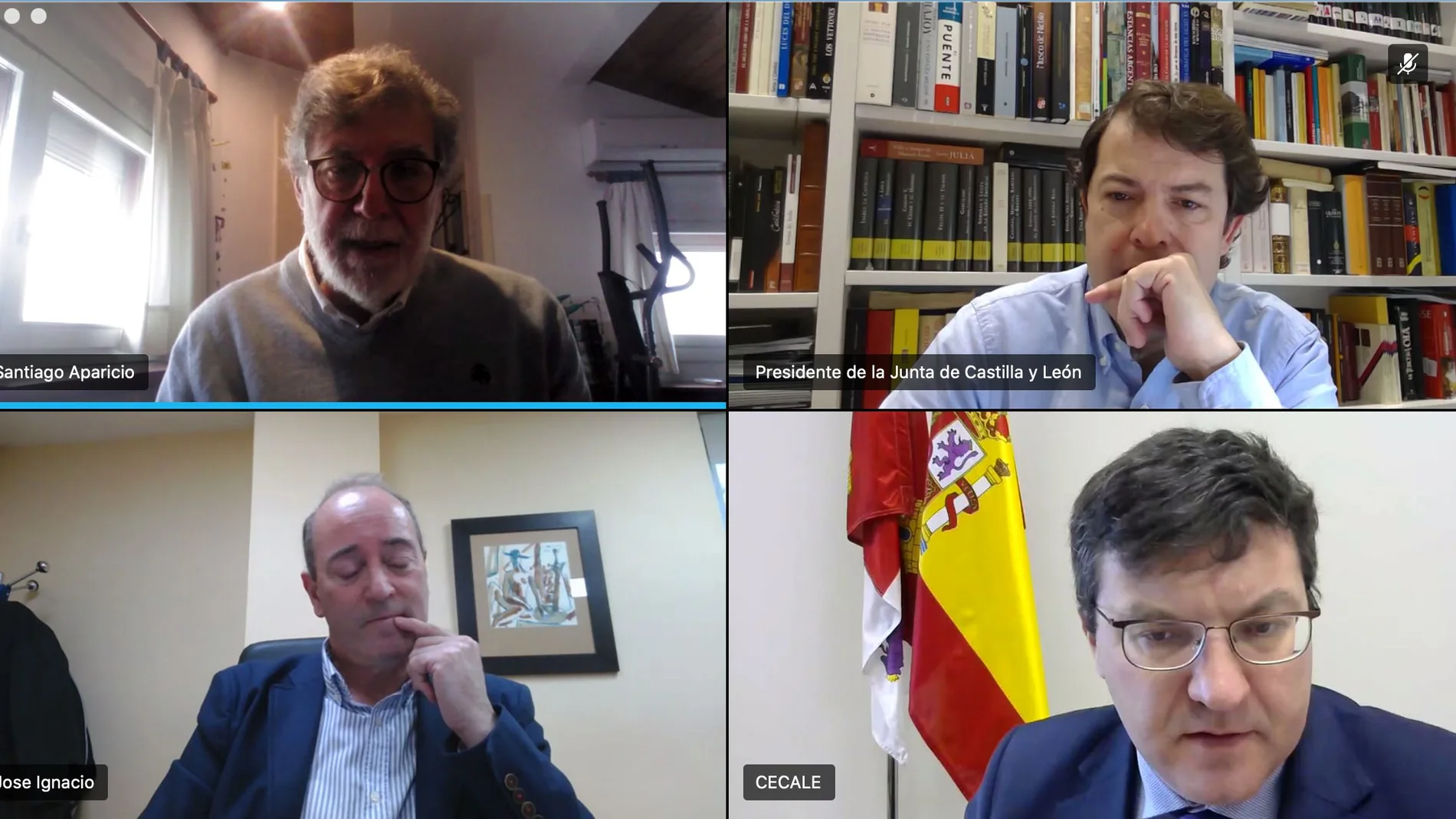 El presidente de Castilla y León, Alfonso Fernández Mañueco, se reúne con la Junta directiva de Cecale