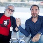 Carlo Fabretti, a la izquierda, junto a Nando López