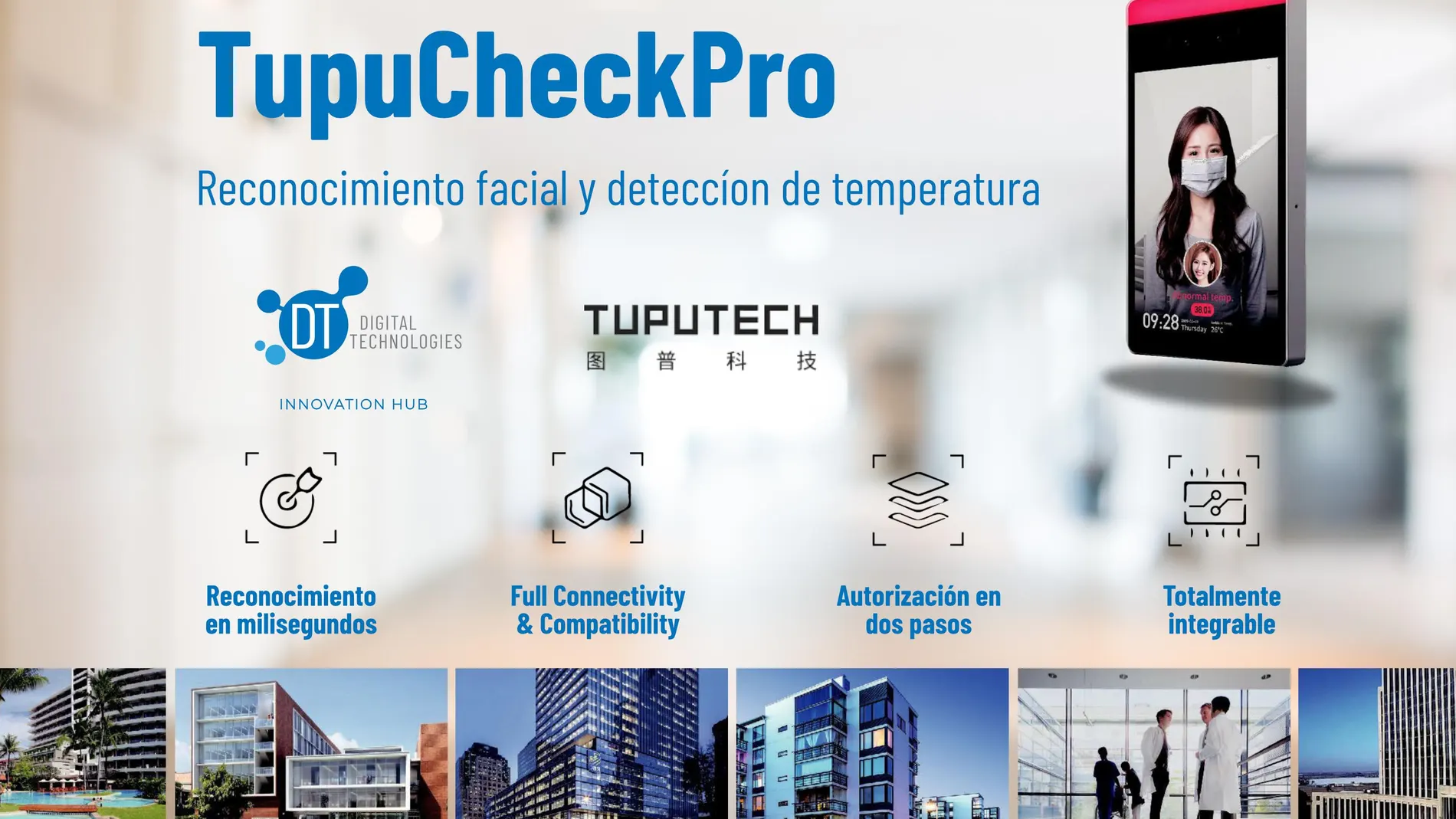 Tupucheck es una tablet que, enchufada a la red eléctrica y con una fácil instalación.