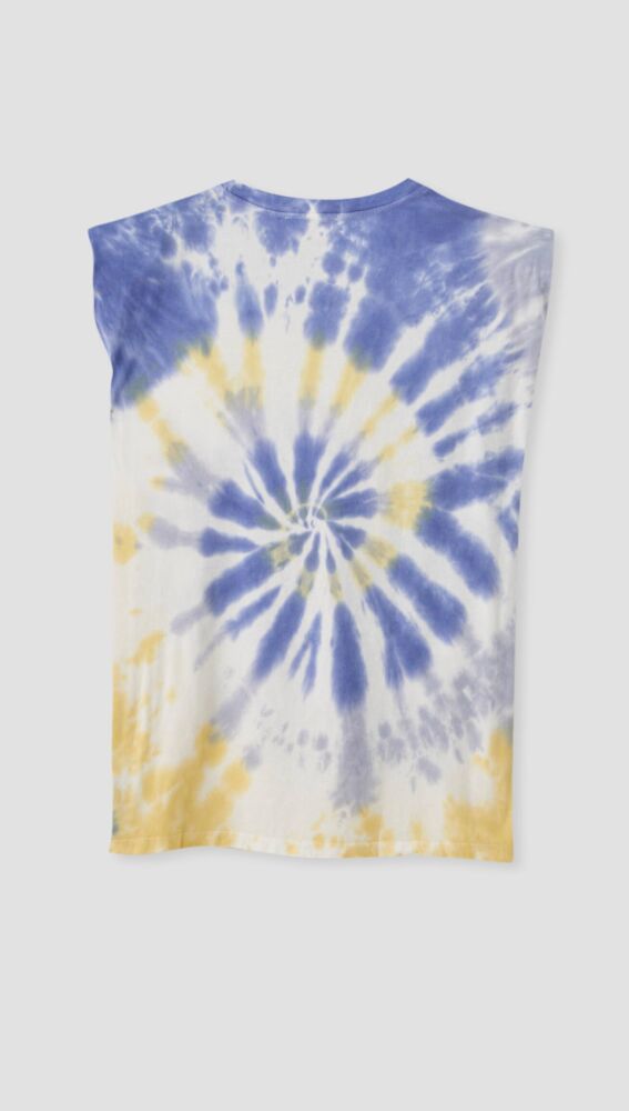 Camiseta tie dye hombreras hot sale