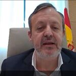 Alberto Reyero, durante su comparecencia telemática esta mañana