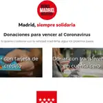 Web de donaciones de la Comunidad de Madrid