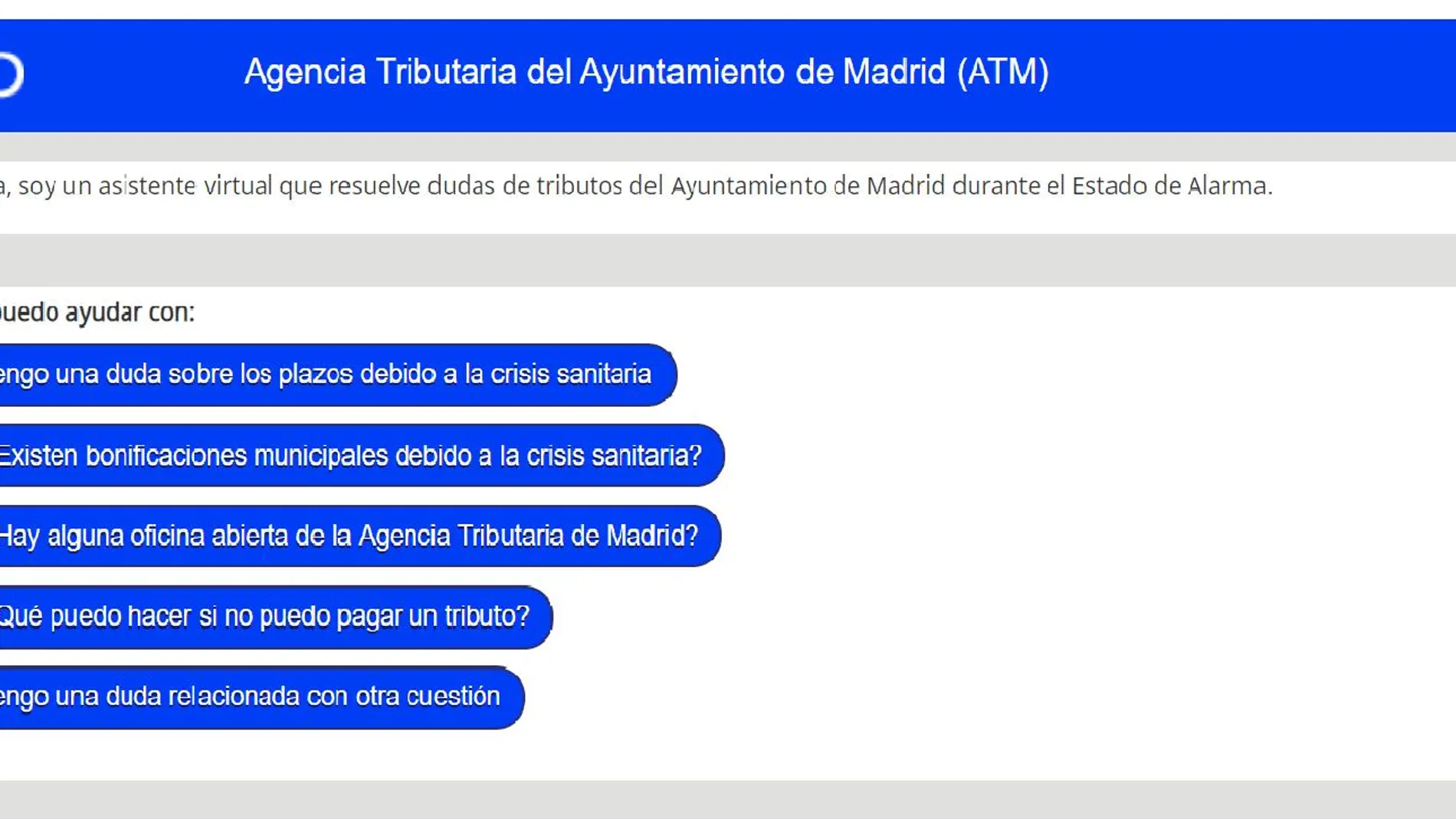 Web del contribuyente del Ayuntamiento de Madrid