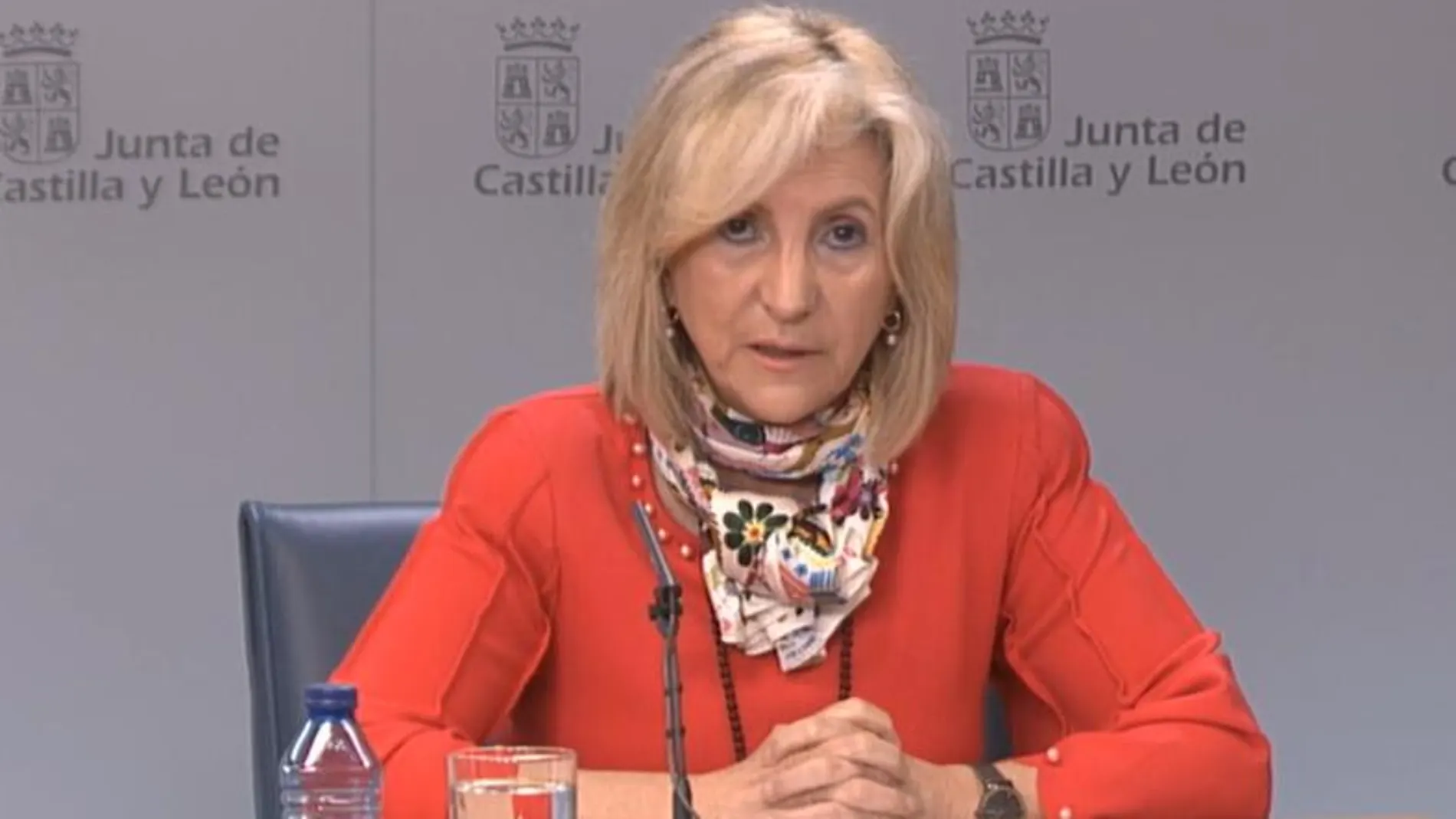 La consejera de Sanidad, Verónica Casado, durante el parte diario