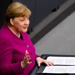 Angela Merkel ha intervenido este jueves en el Parlamento alemán