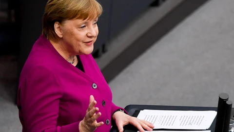Angela Merkel ha intervenido este jueves en el Parlamento alemán