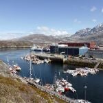 Vista del puerto de Nuuk, la capital de Groenlandia