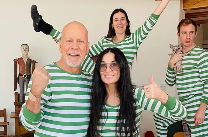Bruce Willis confinado junto a su ex, Demi Moore, y sus tres hijas.