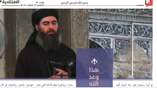 Página editorial de "Naba", en la que con la foto de Baghdadi, se defiende el nombramiento de Hashimi