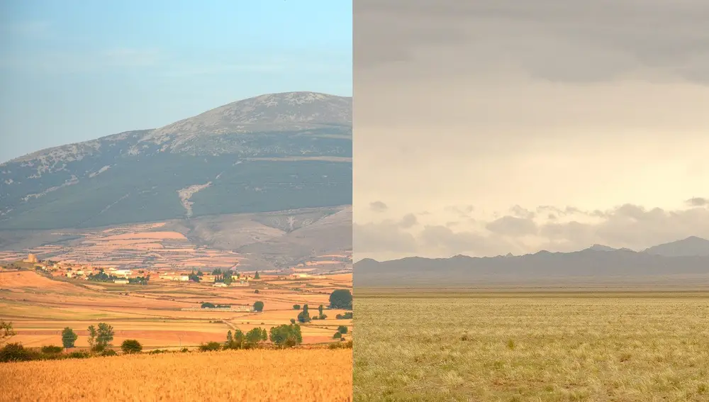 A la izquierda, Soria. A la derecha, la basta llanura mongola.