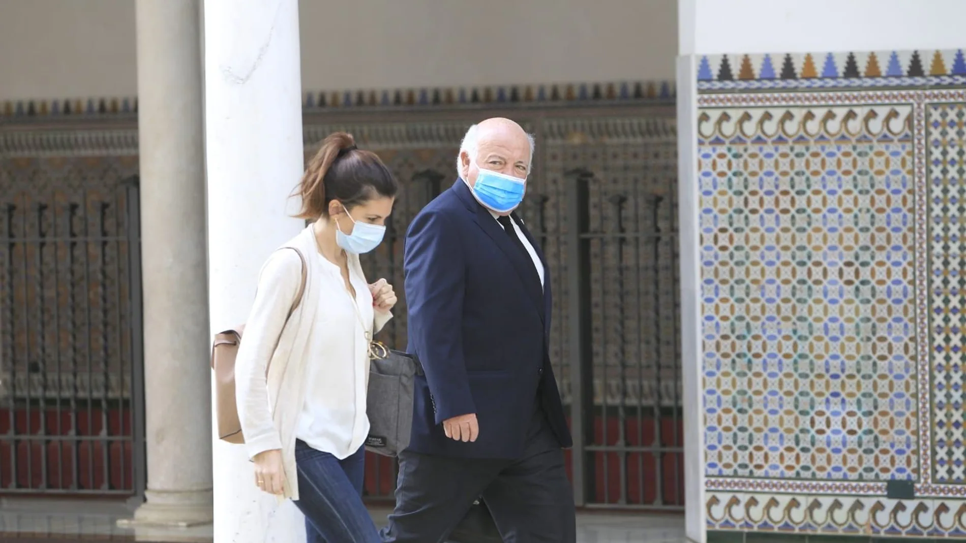 El consejero andaluz de Salud y Familias, Jesús Aguirre, ha comparecido hoy en el Parlamento autonómico