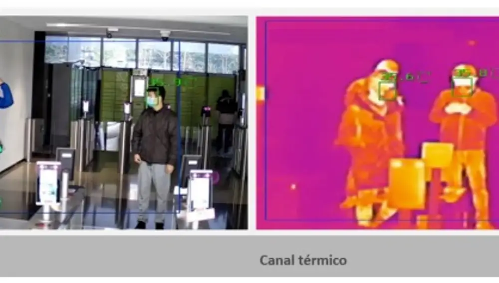 Las cámaras termográficas duales permiten ver la imagen real y la de temperatura