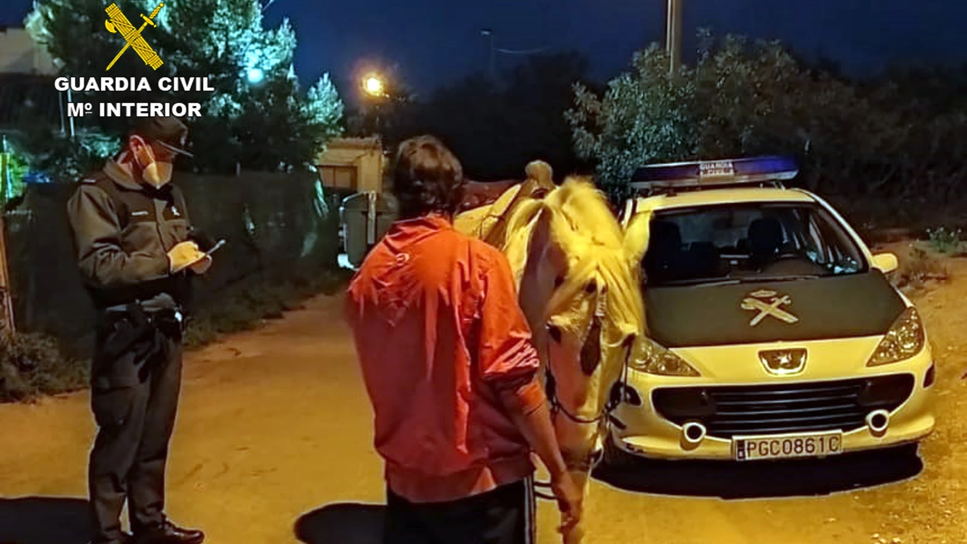 Coronavirus.- La Guardia Civil sorprende a una persona dando un paseo a caballo por La Unión a pesar del confinamiento