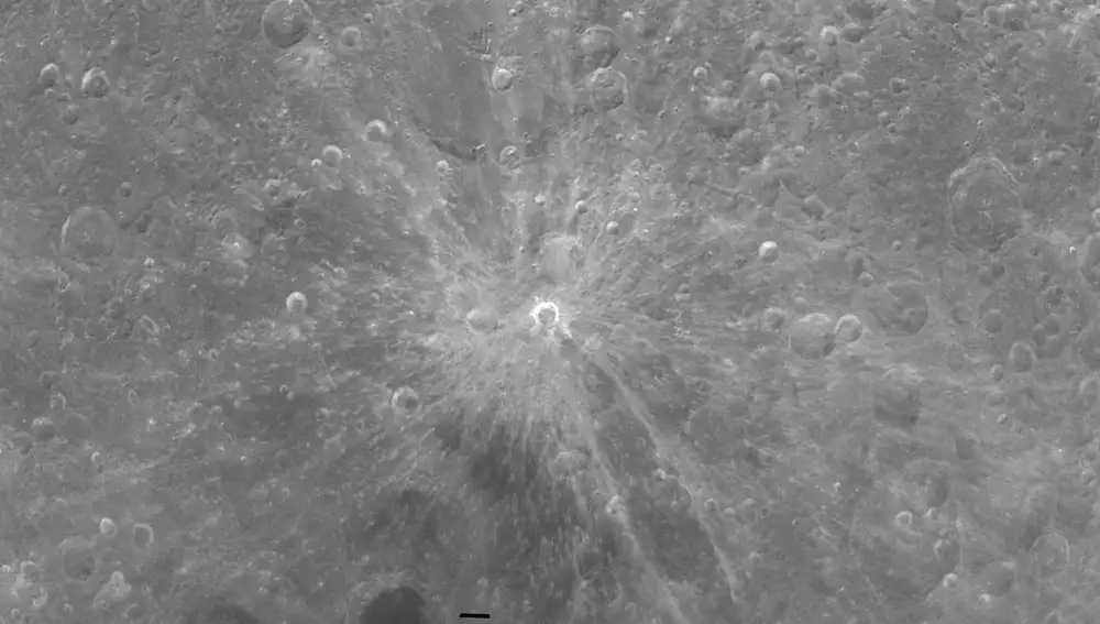 El cráter lunar Giordano Bruno.