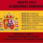 Imagen del cartel que llama a protestar contra el Gobierno