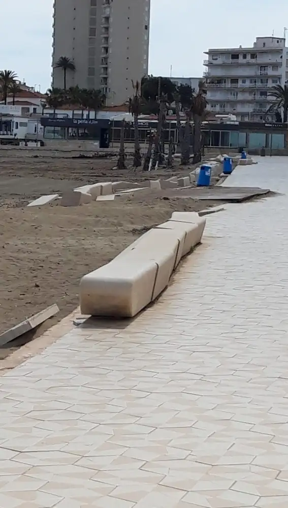 Las playas de Jávea (Alicante) quedaron muy afectadas por el temporal Gloria