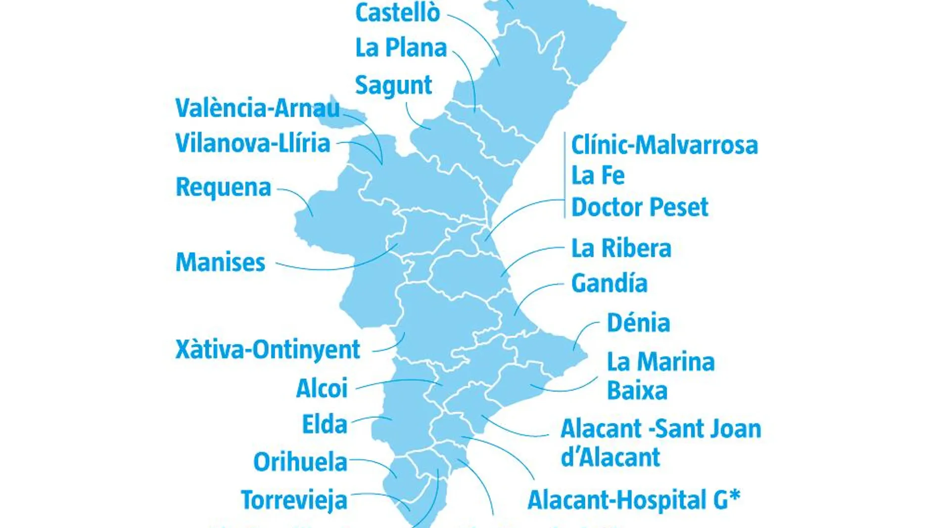Las 24 zonas elegidas para la desescalada en la Comunitat Valenciana