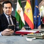 El presidente de la Junta de Andalucía, Juanma Moreno