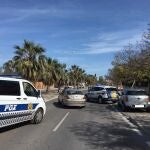 Control policial en el que fue detenido