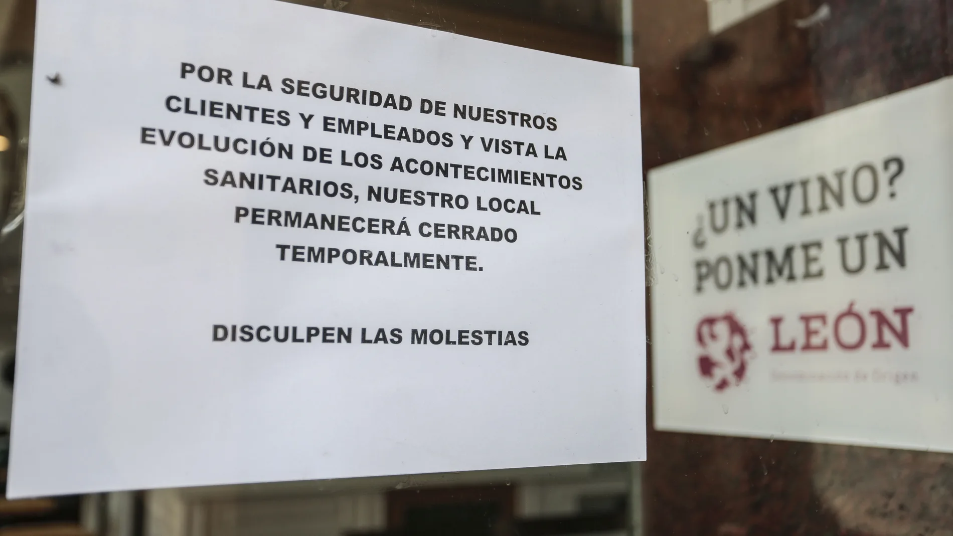 Establecimientos de hostelería cerrados en León por el estado de alarma sanitaria