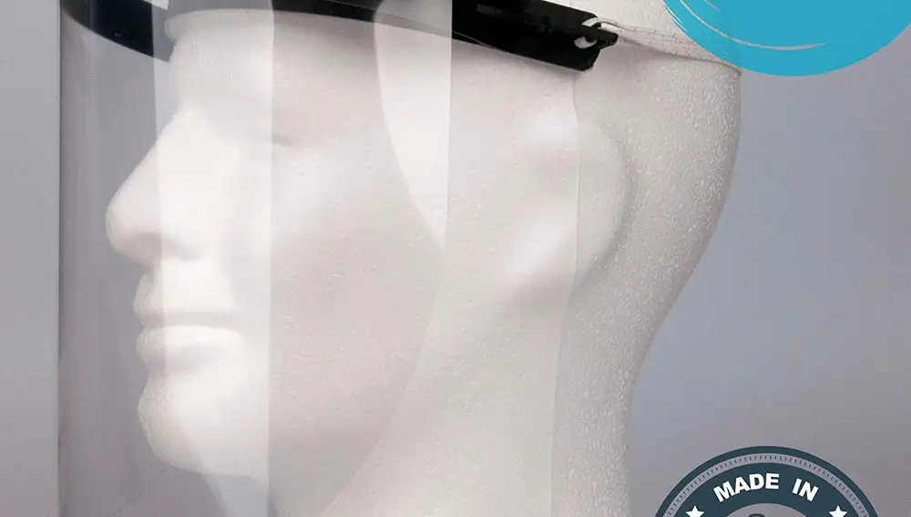 Protector facial de plástico con recambios contra el coronavirus