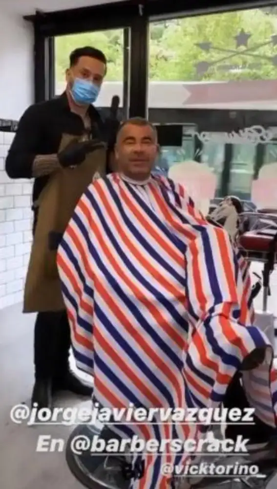 Jorge Javier en la peluquería
