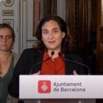 La alcaldesa de Barcelona, Ada Colau, en una rueda de prensa telemáticaAYUNTAMIENTO DE BARCELONA07/05/2020