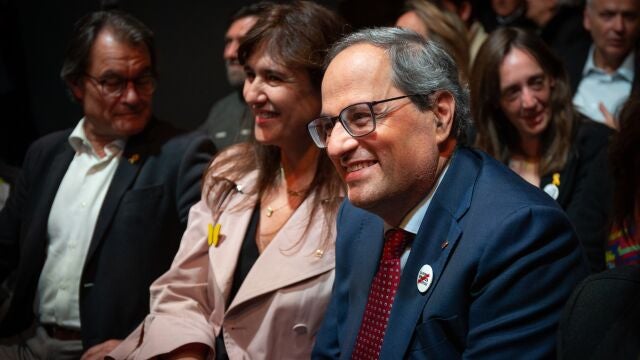 Artur Mas, Laura Borràs y Quim Torra en una imagen de archivo.