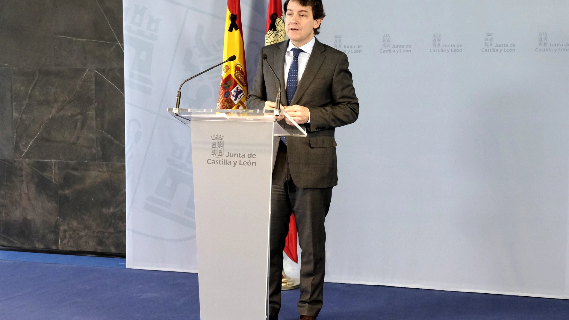 El presidente de Castilla y León, Alfonso Fernández Mañueco, informa de los asuntos tratados en la Conferencia de Presidentes