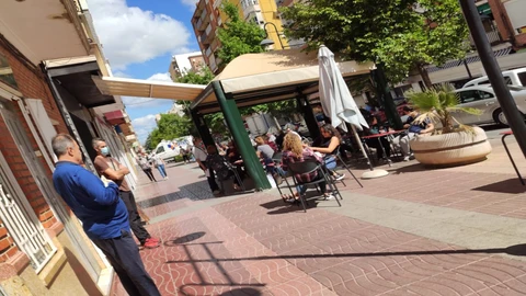 Una de las terrazas de Canals que hoy han abierto al público