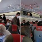 Imágenes del vuelo compartida por los pasajeros