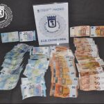 Billetes falsificados localizados en una furgoneta en un control en Ciudad Lineal, Madrid
