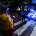 La policía acudió a disolver una protesta en Núñez de Balboa