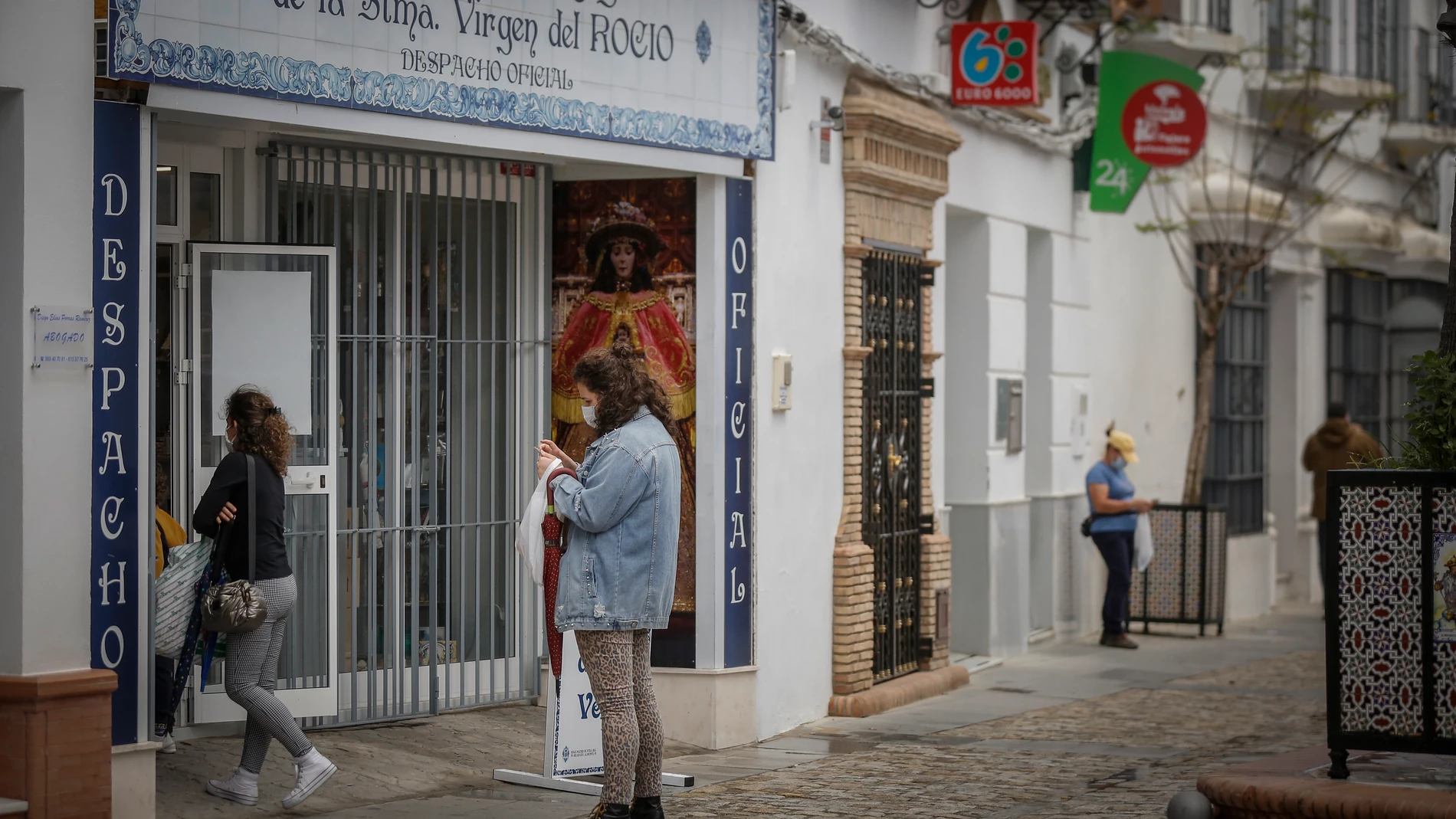 El pueblo de Almonte durante el tercer día de la Fase 1