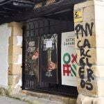 Pintada en el batzoki de Santa María de Getxo EFE/ Miguel Toña