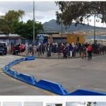 Los ciudadanos marroquíes esperan, en la zona española, a que se abra la frontera esta tarde