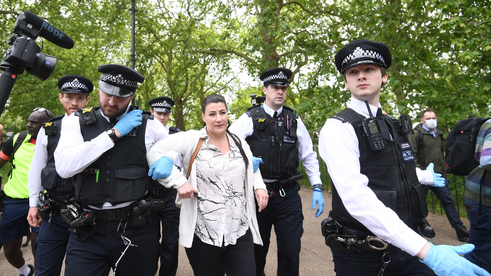 Anti-lockdown demonstration in London's Hyde Park